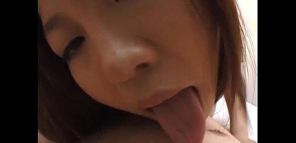  Rei Himekawa amateur girl pleases with POV oral